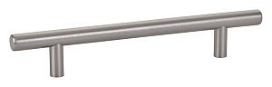 Emtek Solid Brass 5" (128mm) Center-to-Center Cabinet Bar Pull - 7-1/2" (191mm) Overall Length (Satin Nickel)