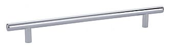 Emtek Solid Brass 8" (203mm) Center-to-Center Cabinet Bar Pull - 10-1/2" (267mm) Overall Length (Polished Chrome)