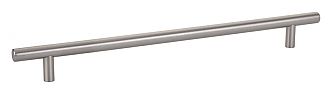 Emtek Solid Brass 10" (254mm) Center-to-Center Cabinet Bar Pull - 12-1/2" (318mm) Overall Length (Satin Nickel)