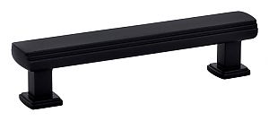 Emtek Art Deco 4" (102mm) Center-to-Center Art Deco Cabinet Pull (Flat Black)
