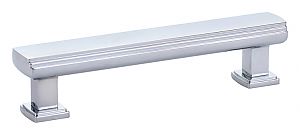 Emtek Art Deco 4" (102mm) Center-to-Center Art Deco Cabinet Pull (Polished Chrome)