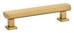 Emtek Art Deco 4" (102mm) Center-to-Center Art Deco Cabinet Pull (Satin Brass)