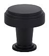 Emtek Art Deco 1-1/4" (32mm) Newport Cabinet Knob (Flat Black)
