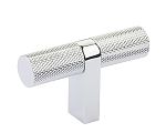 Emtek Select 2-1/4" (57mm) T-Knob Knurled Cabinet Knob (Polished Chrome)