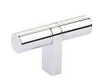 Emtek Select 2-1/4" (57mm) T-Knob Smooth Cabinet Knob (Polished Chrome)