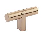 Emtek Select 2-1/4" (57mm) T-Knob Smooth Cabinet Knob (Satin Copper)