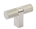 Emtek Select 3-1/8" (79mm) T-Knob Knurled Cabinet Knob (Satin Nickel)