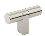 Emtek Select 3-1/8" (79mm) T-Knob Smooth Cabinet Knob (Satin Nickel)