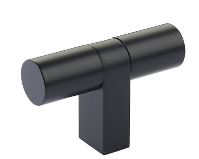 Emtek Select 3-1/8" (79mm) T-Knob Smooth Cabinet Knob (Flat Black)