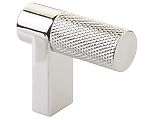 Emtek Select 1-1/2" (38mm) Knurled Cabinet Finger Pull (Polished Nickel)