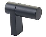 Emtek Select 1-1/2" (38mm) Smooth Cabinet Finger Pull (Flat Black)