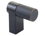 Emtek Select 2" (51mm) Knurled Cabinet Finger Pull (Oil Rubbed Bronze)