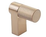 Emtek Select 2" (51mm) Knurled Cabinet Finger Pull (Satin Copper)