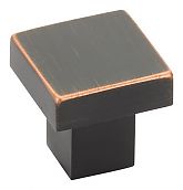 Emtek Modern Rectangular 1-1/4" (32mm) Hunter Cabinet Knob (Oil Rubbed Bronze)