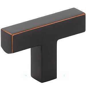 Emtek Modern Rectangular 2" (51mm) Warwick Cabinet T-Knob (Oil Rubbed Bronze)