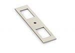 Emtek Modern 4" (102mm) Backplate for Knobs (Satin Nickel)