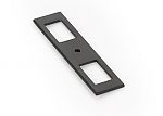 Emtek Modern 4" (102mm) Backplate for Knobs (Flat Black)
