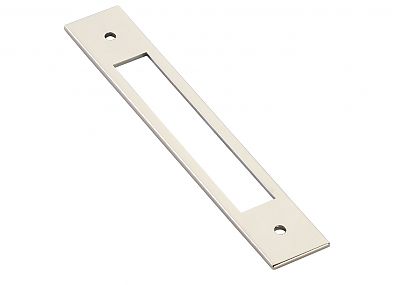 Emtek Modern 5" (128mm) Center-to-Center Backplate for Pulls (Polished Nickel)