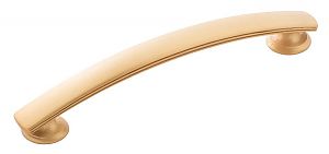 Hickory Hardware American Diner 5" (128mm) Center-to-Center Cabinet Pull (Brushed Golden Brass)