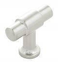 Hickory Hardware Piper 1-5/8" (41mm) Cabinet T-Knob (Satin Nickel)