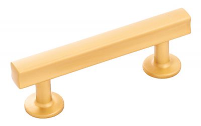 Hickory Hardware Woodward 3" (76mm) Center-to-Center Cabinet Pull (Brushed Golden Brass)