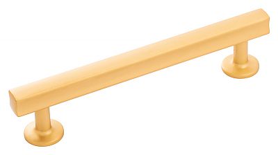 Hickory Hardware Woodward 5" (128mm) Center-to-Center Cabinet Pull (Brushed Golden Brass)