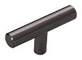 Hickory Hardware 2-3/8" (60mm) Cabinet T-Knob (Brushed Black Nickel)