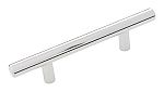 Hickory Hardware 3" (76mm) Center-to-Center Cabinet Bar Pull - 5-1/2" (140mm) Overall Length (Polished Chrome)