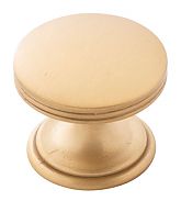 Hickory Hardware American Diner 1-3/8" (35mm) Cabinet Knob (Brushed Golden Brass)