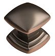 Hickory Hardware Euro-Contemporary 1-1/2" (38mm) Square Cabinet Knob (Oil-Rubbed Bronze Highlighted)