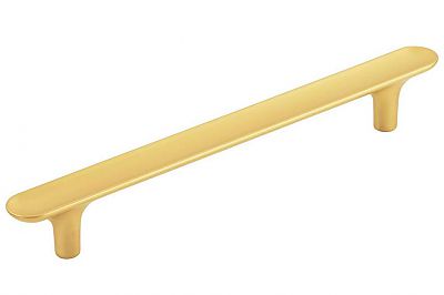 Hickory Hardware Maven 6-5/16" (160mm) Center-to-Center Cabinet Pull (Brushed Golden Brass)