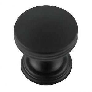 Hickory Hardware American Diner 1" (25mm) Cabinet Knob (Matte Black)