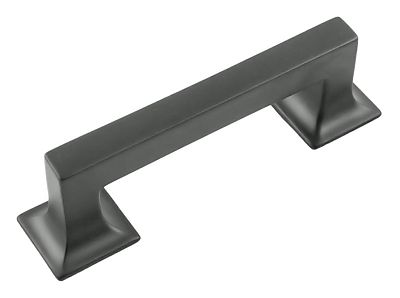 Hickory Hardware Studio 3" (76mm) Center-to-Center Cabinet Pull (Matte Black)