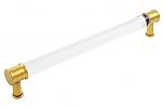 Hickory Hardware Midway 12" (305mm) Center-to-Center Cabinet Pull (Crysacrylic/Brushed Golden Brass)