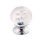 Hickory Hardware Crystal Palace 1-1/4" (32mm) Cabinet Knob (Glass/Chrome)