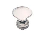 Hickory Hardware Crystal Palace " (0mm) Cabinet Knob (Glass/Satin Nickel)