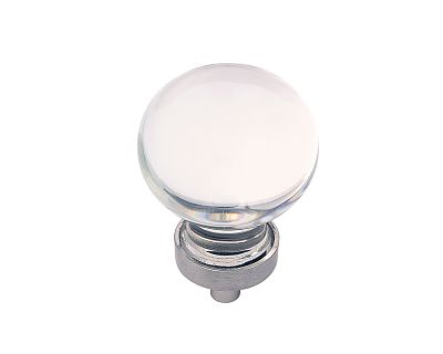 Hickory Hardware Crystal Palace 1-3/8" (35mm) Cabinet Knob (Glass/Satin Nickel)