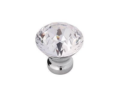 Hickory Hardware Crystal Palace 1-1/4" (32mm) Cabinet Knob (Glass/Chrome)