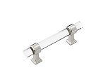 Hickory Hardware Crystal Palace 3" (76mm) Center-to-Center Cabinet Pull (Crysacrylic/Polished Nickel)
