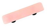 Hot Knobs Solids 3" (76mm) Center-to-Center Glass Cabinet Pull (Petal Pink)