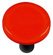 Hot Knobs Solids 1-1/2" (38mm) Round Glass Cabinet Knob (Tomato Red)