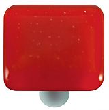 Hot Knobs Solids 1-1/2" (38mm) Glass Cabinet Knob (Brick Red)