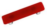 Hot Knobs Solids 3" (76mm) Center-to-Center Glass Cabinet Pull (Red)