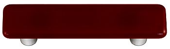 Hot Knobs Solids 3" (76mm) Center-to-Center Glass Cabinet Pull (Garnet Red)