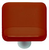Hot Knobs Solids 1-1/2" (38mm) Glass Cabinet Knob (Sunset Coral)