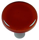 Hot Knobs Solids 1-1/2" (38mm) Round Glass Cabinet Knob (Sunset Coral)