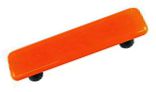 Hot Knobs Solids 3" (76mm) Center-to-Center Glass Cabinet Pull (Opal Orange)