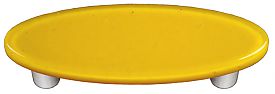 Hot Knobs Solids 3" (76mm) Center-to-Center Oval Glass Cabinet Pull (Sunflower Yellow)