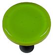 Hot Knobs Solids 1-1/2" (38mm) Round Glass Cabinet Knob (Transparent Spring Green)