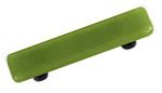 Hot Knobs Solids 3" (76mm) Center-to-Center Glass Cabinet Pull (Olive Green)